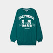 Sweat oversize mi-long col rond Creeks vert femme