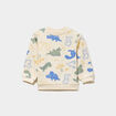 Sweat molletonn&eacute; manches longues ecru b&eacute;b&eacute; gar&ccedil;on