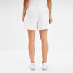Short large avec pinces blanc femme