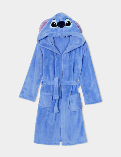 Peignoir effet polaire à capuche Stitch bleu fille