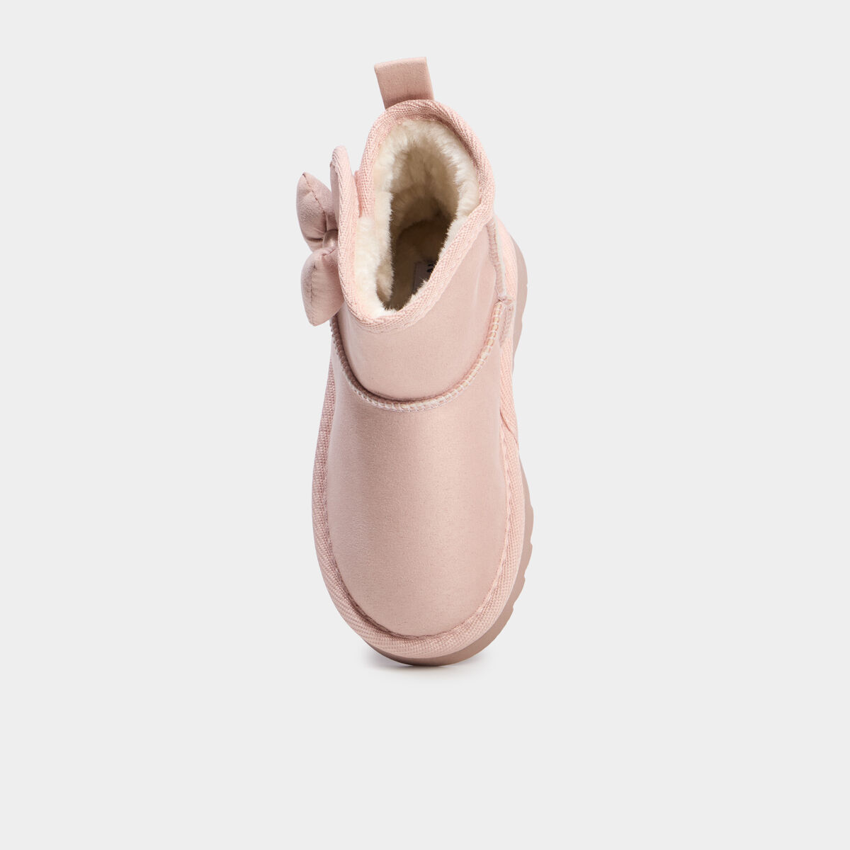 Boots fourr&eacute;es avec noeuds rose fille