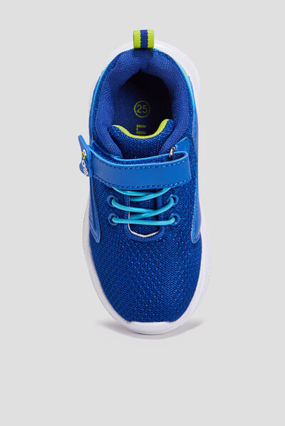 Baskets running à scratchs Liberto bleu garçon