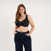 Soutien-gorge corbeille dentelle noir femme grande taille