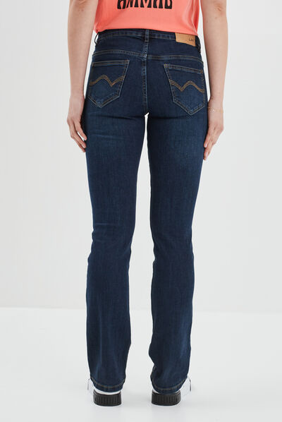 Jeans bootcut taille normale denim brut femme