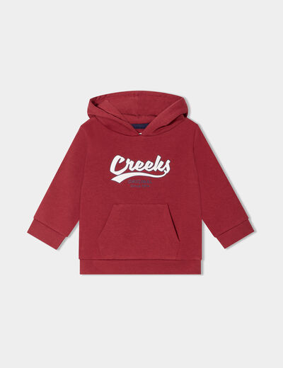 Sweat à capuche hoodie Creeks rouge foncé bébé garçon