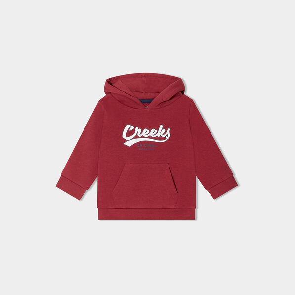 sweat a capuche hoodie creeks rouge fonce bebeg Sweat à capuche hoodie Creeks rouge foncé bébé garçon