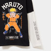 T-shirt manches longues coton Naruto noir garçon