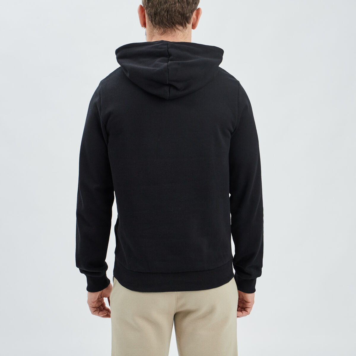 Sweat molleton &agrave; capuche hoodie noir homme