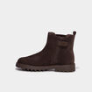Boots chelsea cuir effet su&eacute;dine marron gar&ccedil;on