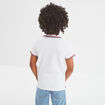 Polo manches courtes coton blanc gar&ccedil;on