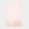 Écharpe à bords franges longues rose femme