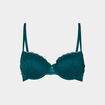 Soutien-gorge corbeille paddé dentelle vert foncé femme