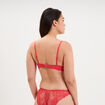 Soutien-gorge embo&icirc;tant dentelle rouge corail femme