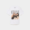 T-shirt coton C&eacute;line Dion blanc femme