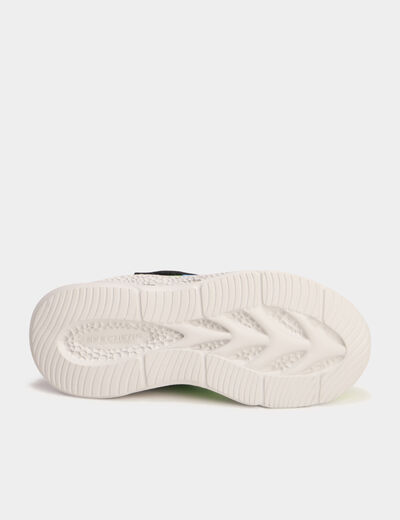 Baskets running semelles lumineuses vert fluo garçon