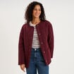 Veste polaire r&eacute;versible et matelass&eacute;e violet fonc&eacute; femme