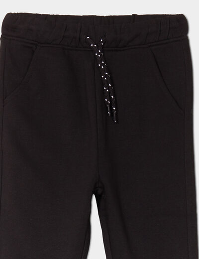 Pantalon de jogging taille élastiquée noir garçon