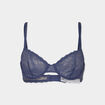 Soutien-gorge emboîtant dentelle bleu gris femme