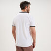 Polo slim manches courtes stretch blanc homme