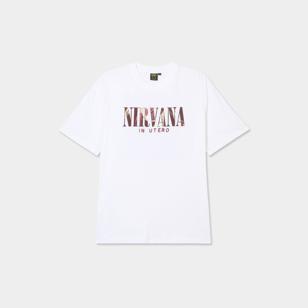 T-shirt manches courtes coton Nirvana blanc homme