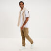 Pantalon chino droit stretch vert kaki homme