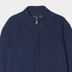 Gilet zippé col montant coton bleu marine garçon