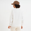 Sweat col rond manches longues Creeks blanc femme