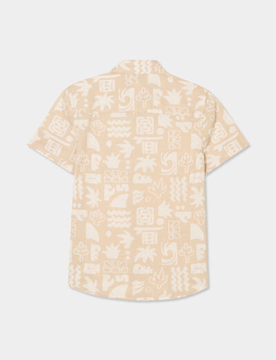 Chemise manches courtes sable garçon