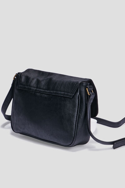 Sac cartable à bandoulière noir femme