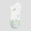 Lot 5 paires chaussettes invisibles vert pastel femme