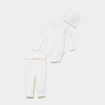Ensemble 2 pi&egrave;ces coton blanc b&eacute;b&eacute;