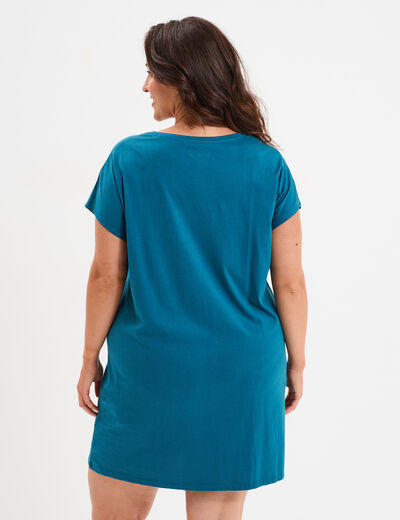 Chemise de nuit Aristochats Marie bleu canard femme grande taille