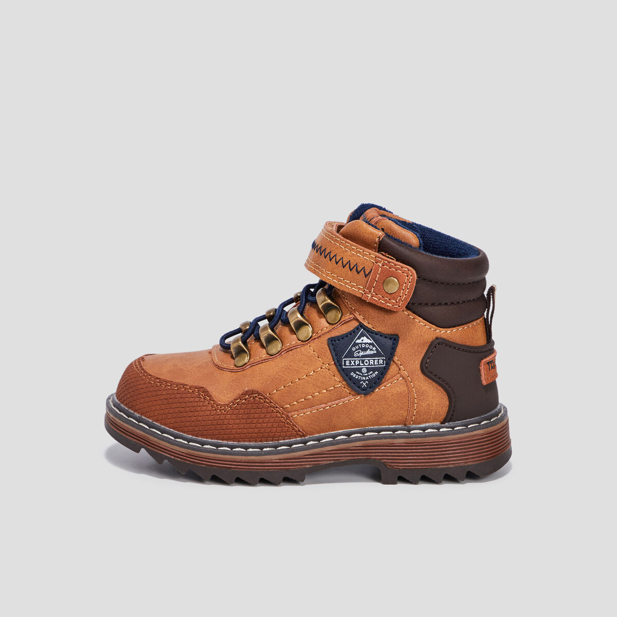 Bottines à lacets Trappeur marron cognac garçon