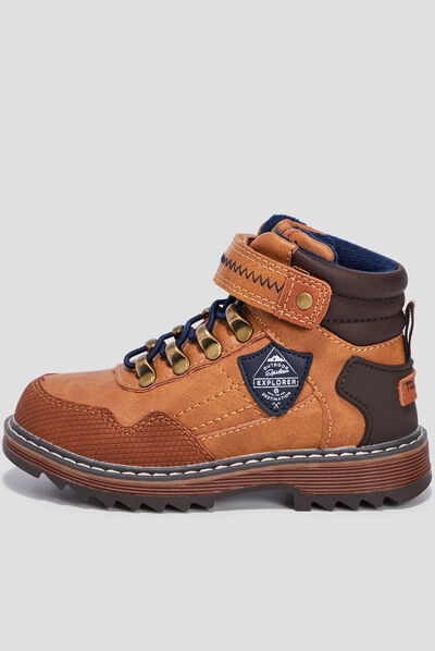 Bottines à lacets Trappeur marron cognac garçon