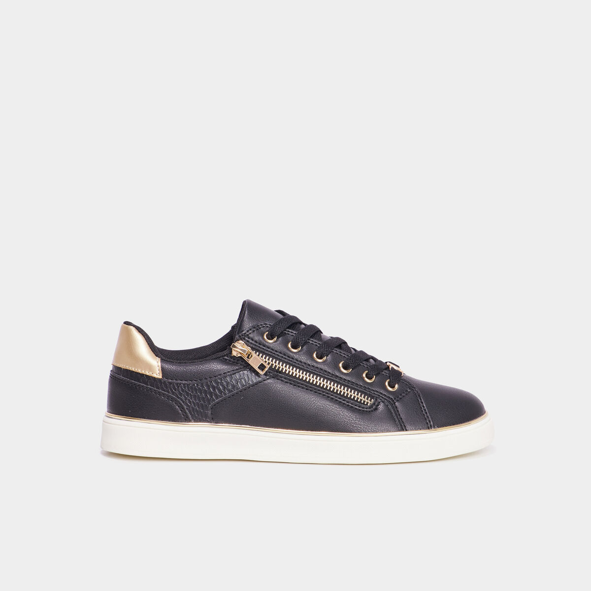Tennis basses &agrave; lacets Mosquitos noir femme