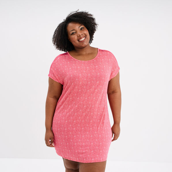 chemise de nuit manches courtes rouge femmegt Chemise de nuit manches courtes rouge femme grande taille