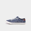 Tennis basses en toile &agrave; lacets bleu marine homme
