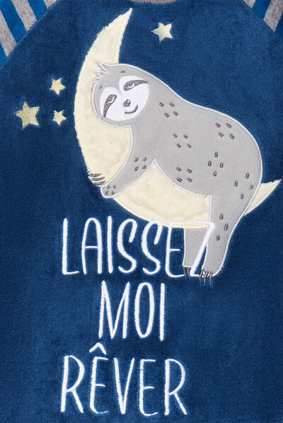 Ensemble pyjama pantalon pilou bleu marine garçon