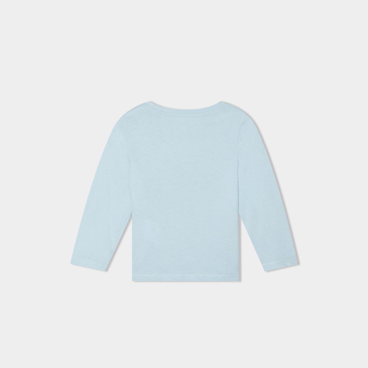 T-shirt manches longues coton bleu ciel bébé garçon
