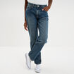 Jeans droit 5 poches coton denim dirty femme