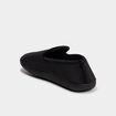 Pantoufles &agrave; bord rond et semelle plate noir homme