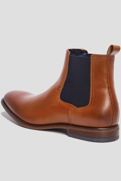 Bottines chelsea Beavy en cuir marron cognac homme