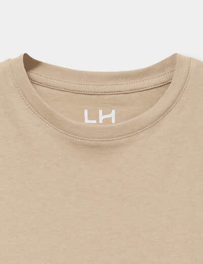 T-shirt en coton manches courtes gris fonc&eacute; gar&ccedil;on