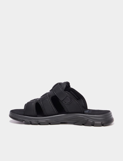 Mules &agrave; scratchs noir homme