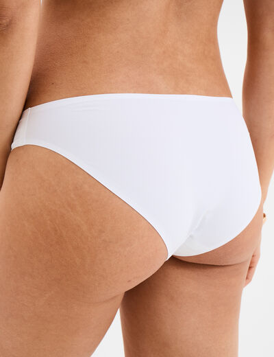 Culotte microfibre sans coutures blanc femme