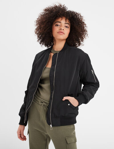 Veste bomber zippée Liberto noir femme
