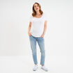 T-shirt allaitement manches courtes blanc femme maternité