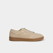 Tennis basses avec dentelle sable femme
