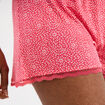 Bas de pyjama short détails dentelle rouge femme