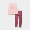 Ensemble pyjama t-shirt pantalon coton rose clair fille